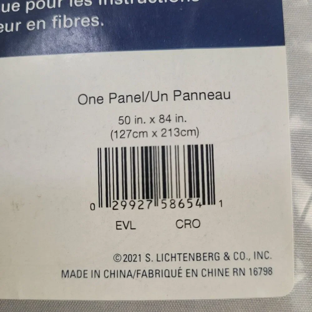 NEW Sun Zero One Panel Grommet Curtain 'Chrome' 50 X 84 CT13